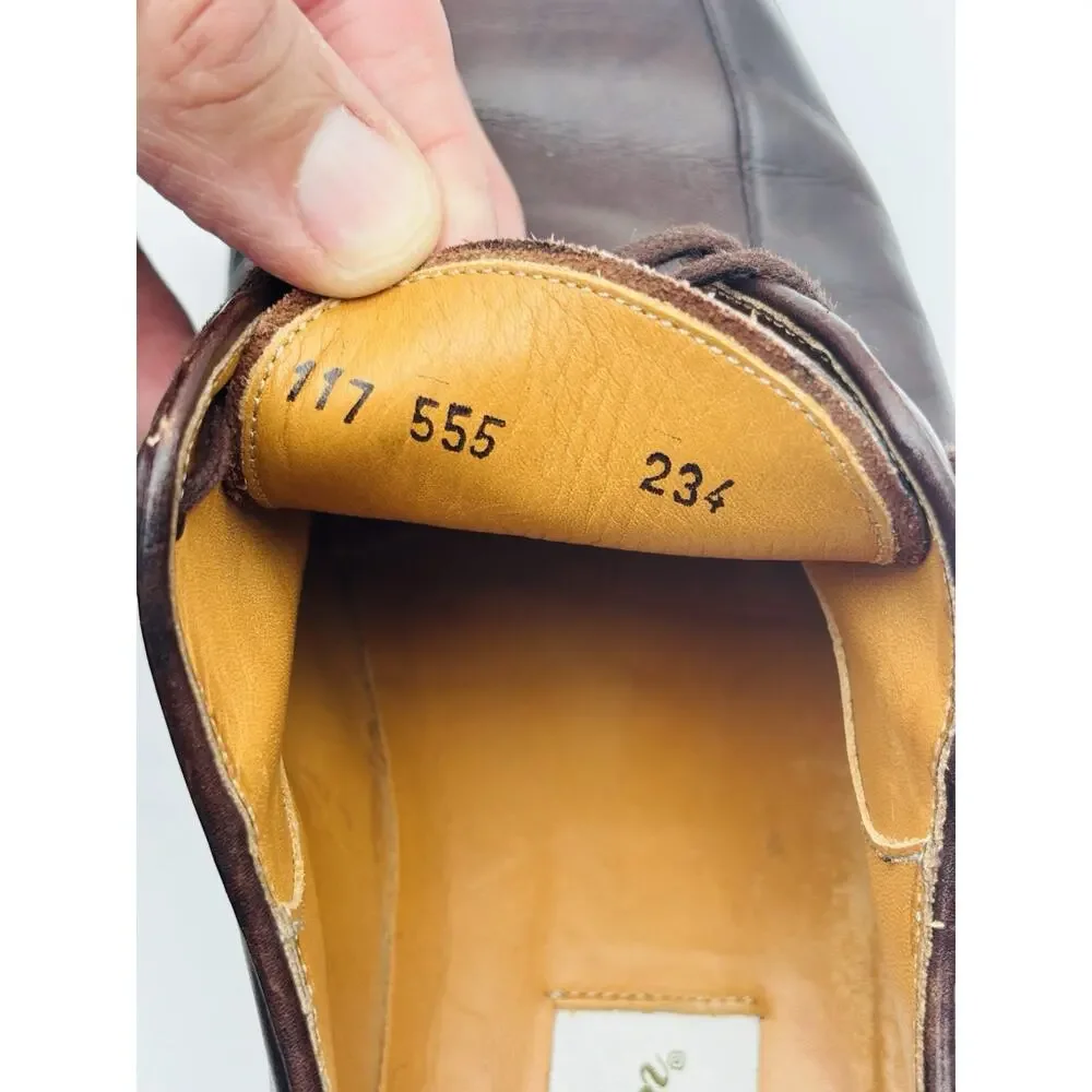 Vintage Mezlan Men’s Brown Leather Lace Up Derby Oxford Dress Shoes Size 10